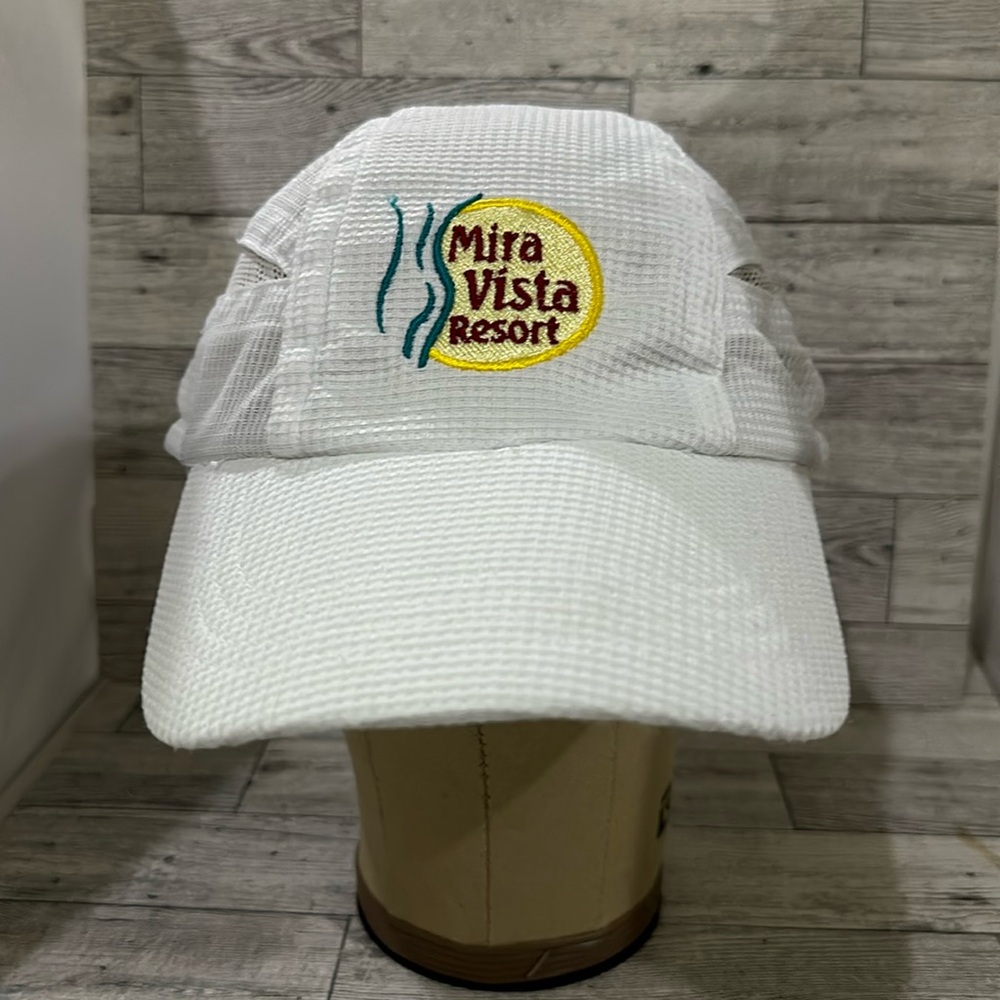 Mira vista resort white athletic baseball cap hat